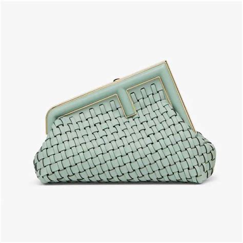 fendi first small mint green leather interlace bag|Fall 2021 It Bag Alert: The Fendi First Bag .